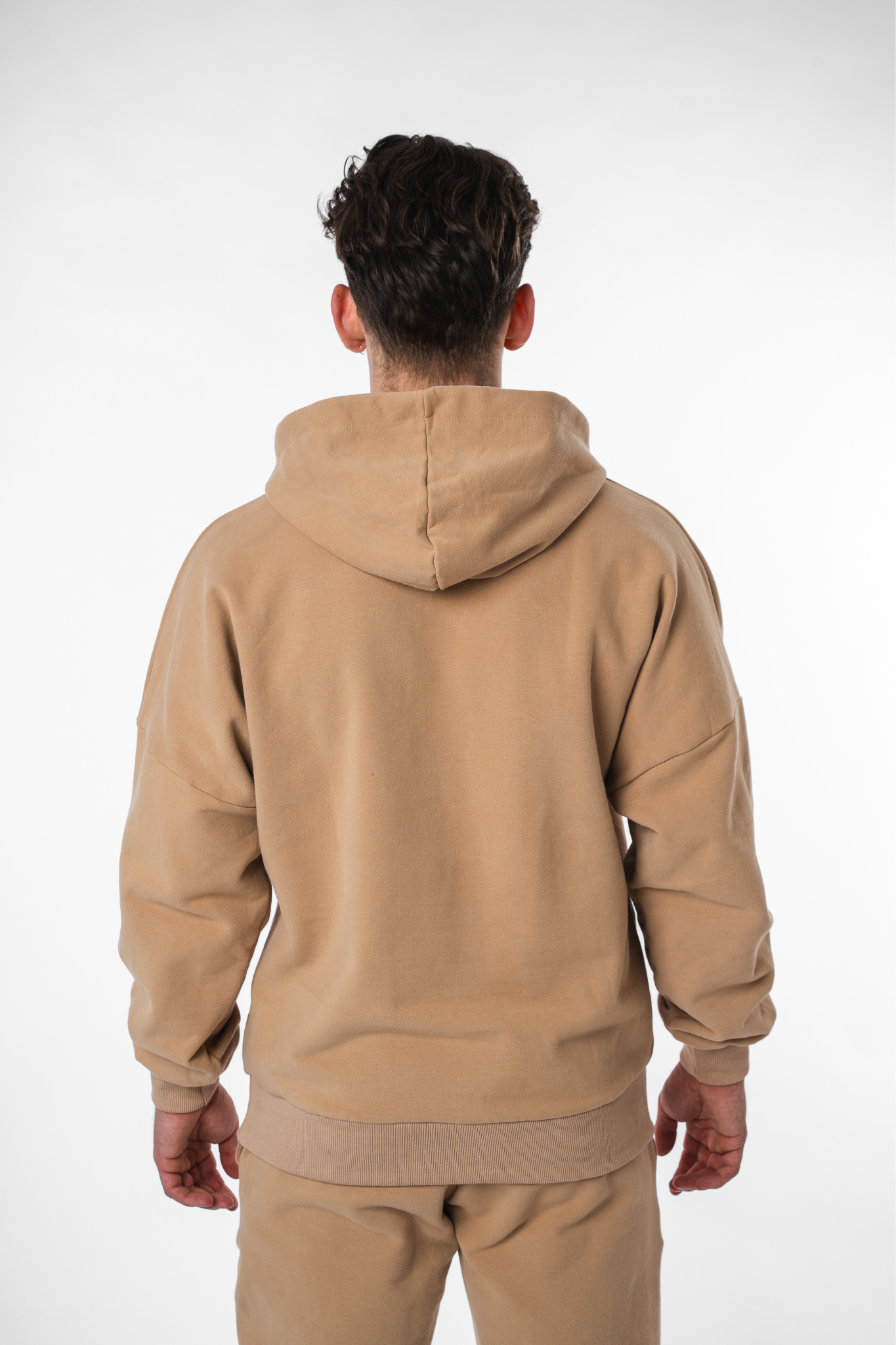 Oversize Hoodie Baumwolle - Sandfarben 340gsm