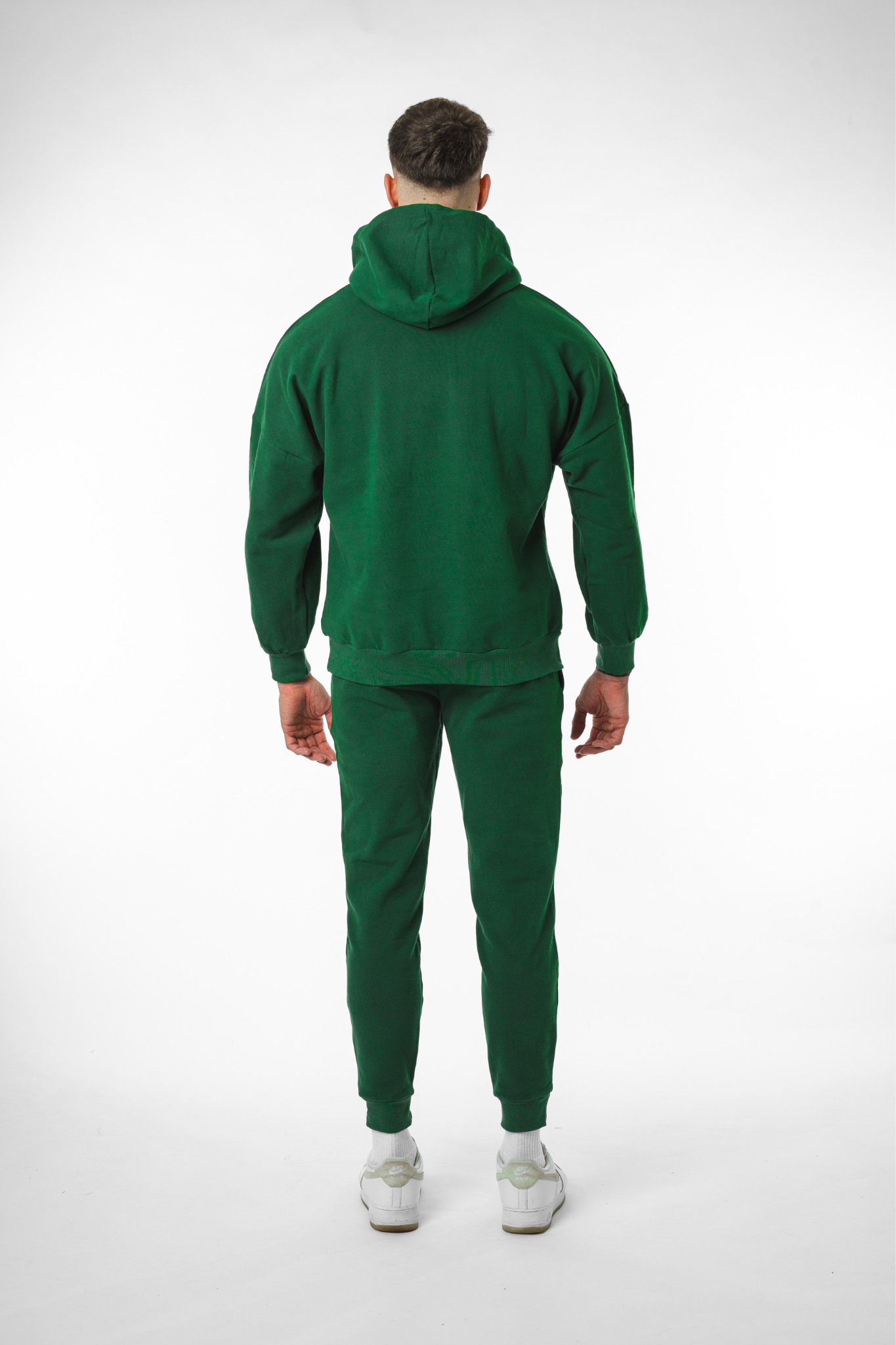 Oversize Hoodie Baumwolle - Dunkelgrün 340gsm