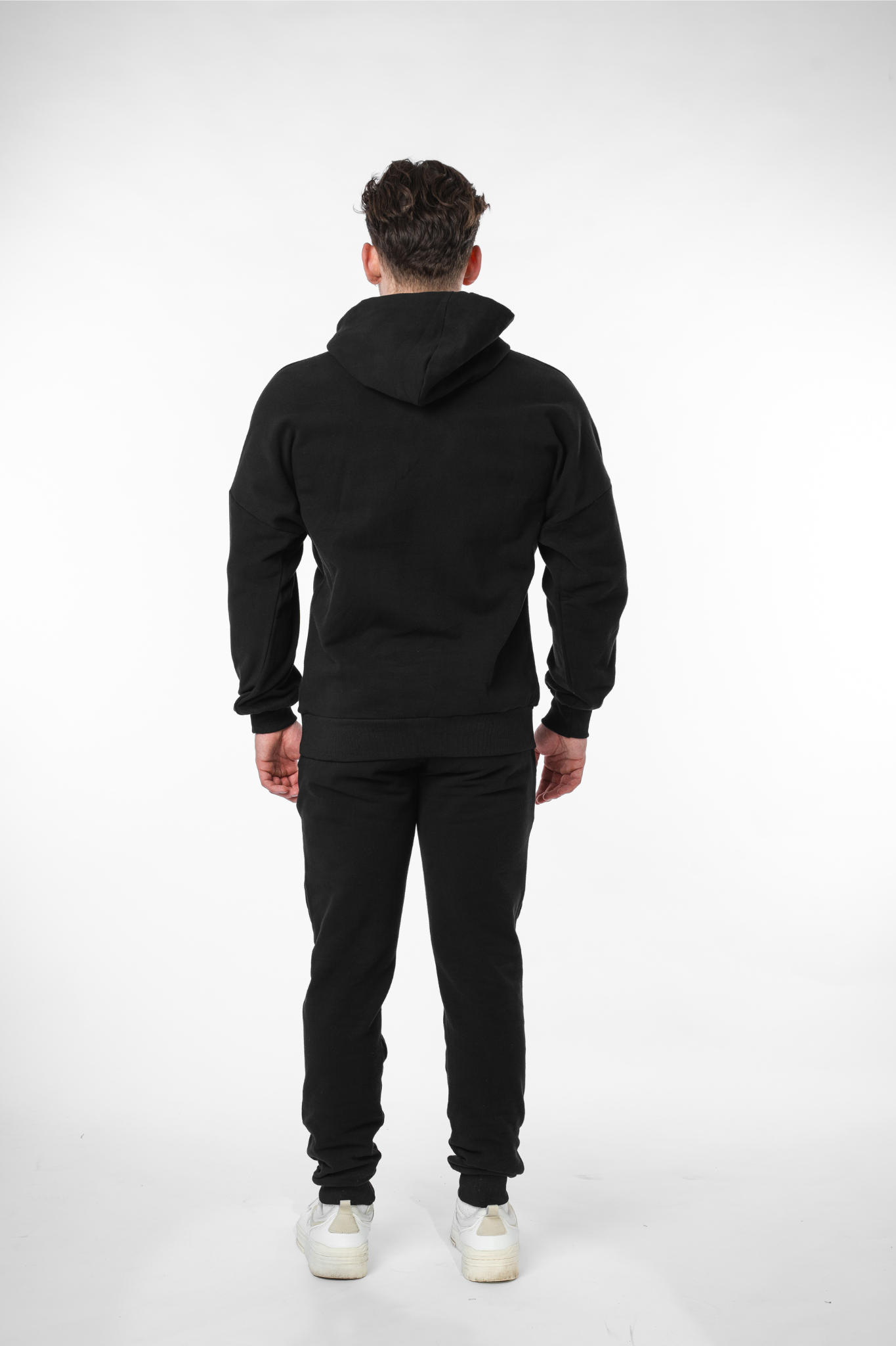 Oversize Hoodie Baumwolle - Schwarz 340gsm