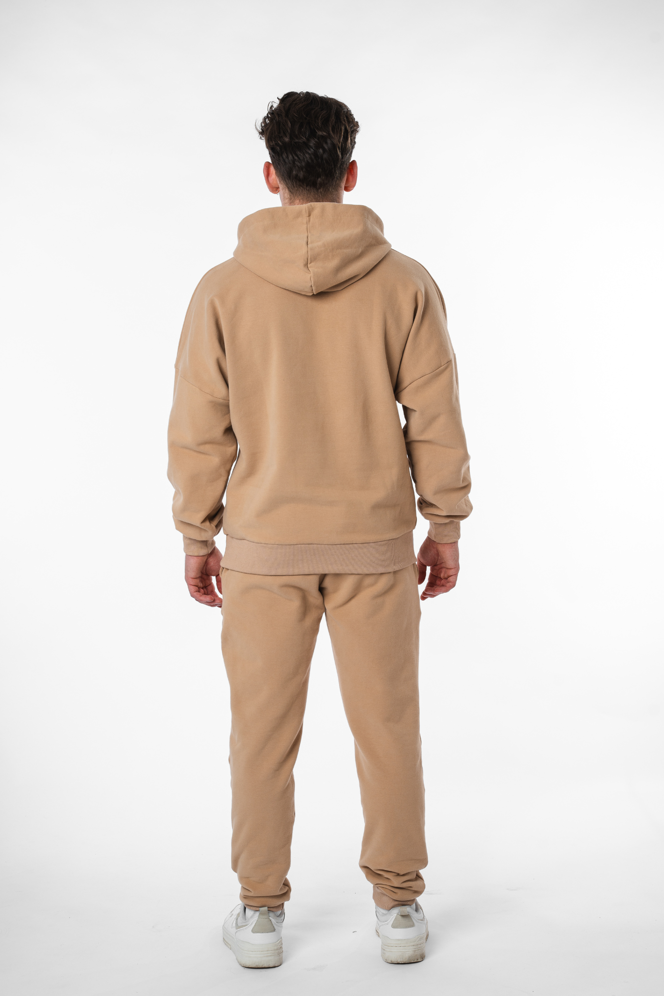 Oversize Hoodie Baumwolle - Sandfarben 340gsm