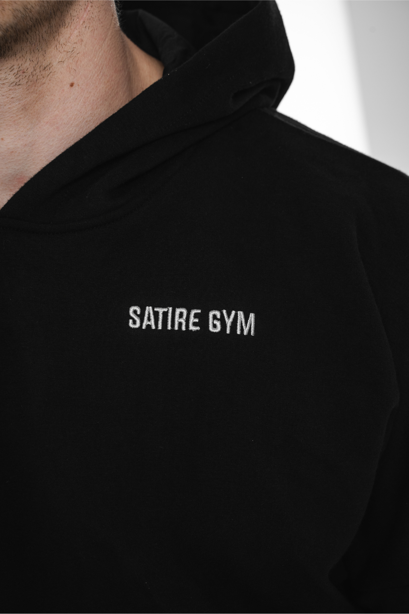 Oversize Hoodie Baumwolle - Schwarz 340gsm