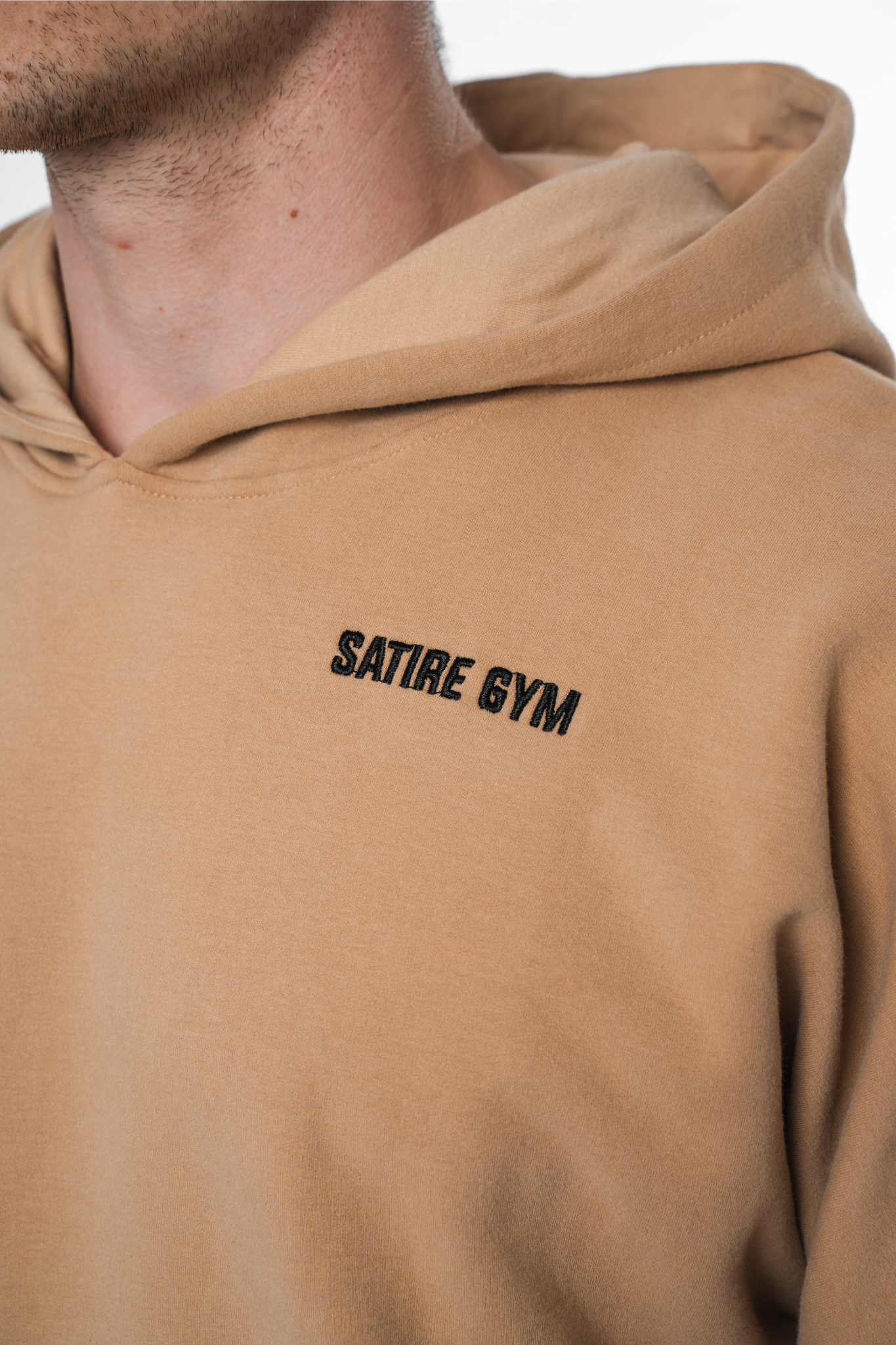 Oversize Hoodie Baumwolle - Sandfarben 340gsm