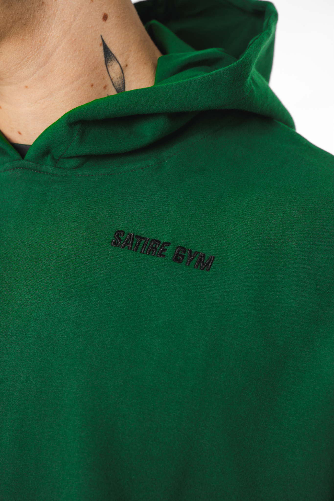 Oversize Hoodie Baumwolle - Dunkelgrün 340gsm