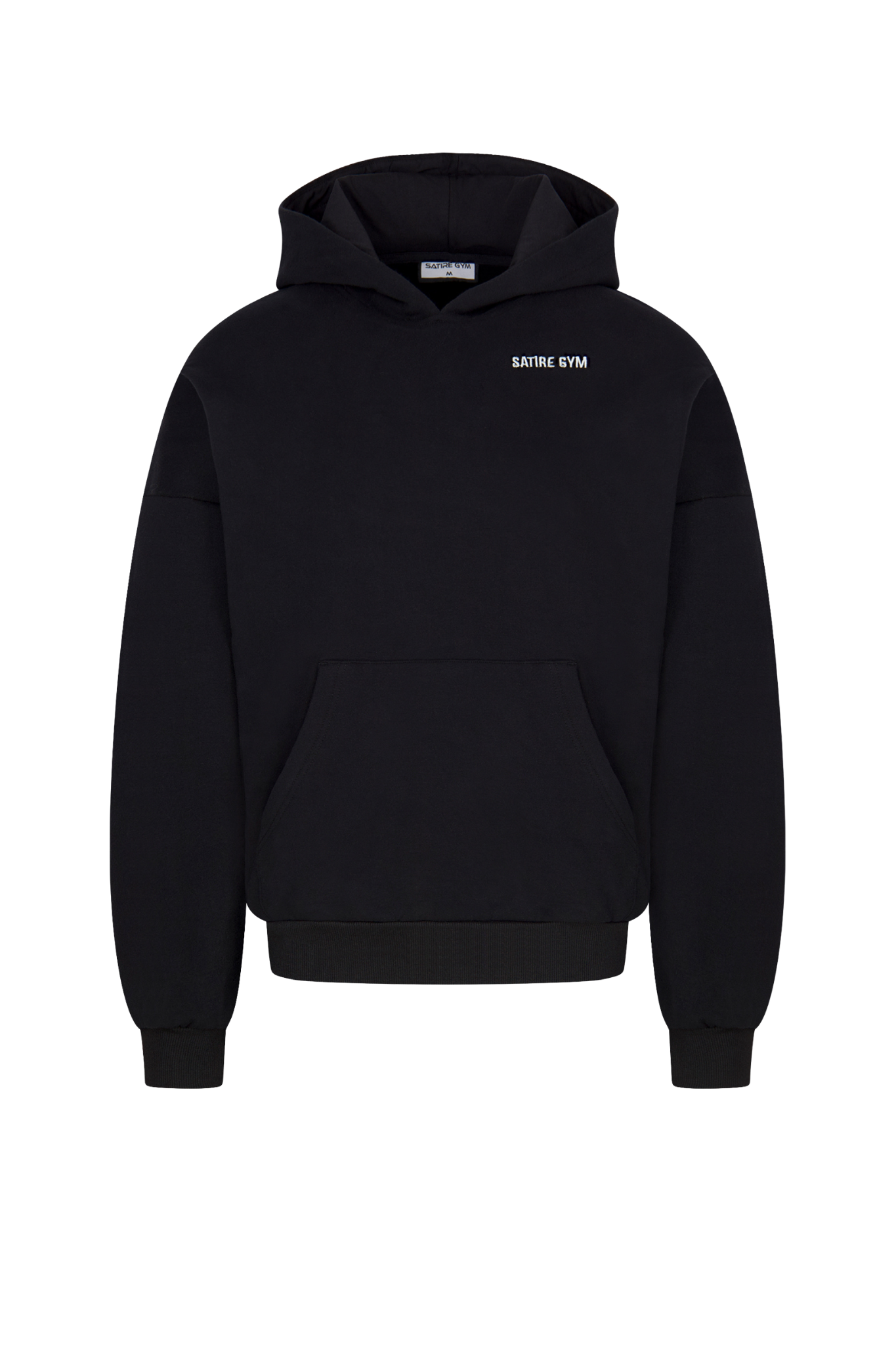 Oversize Hoodie Baumwolle - Schwarz 340gsm