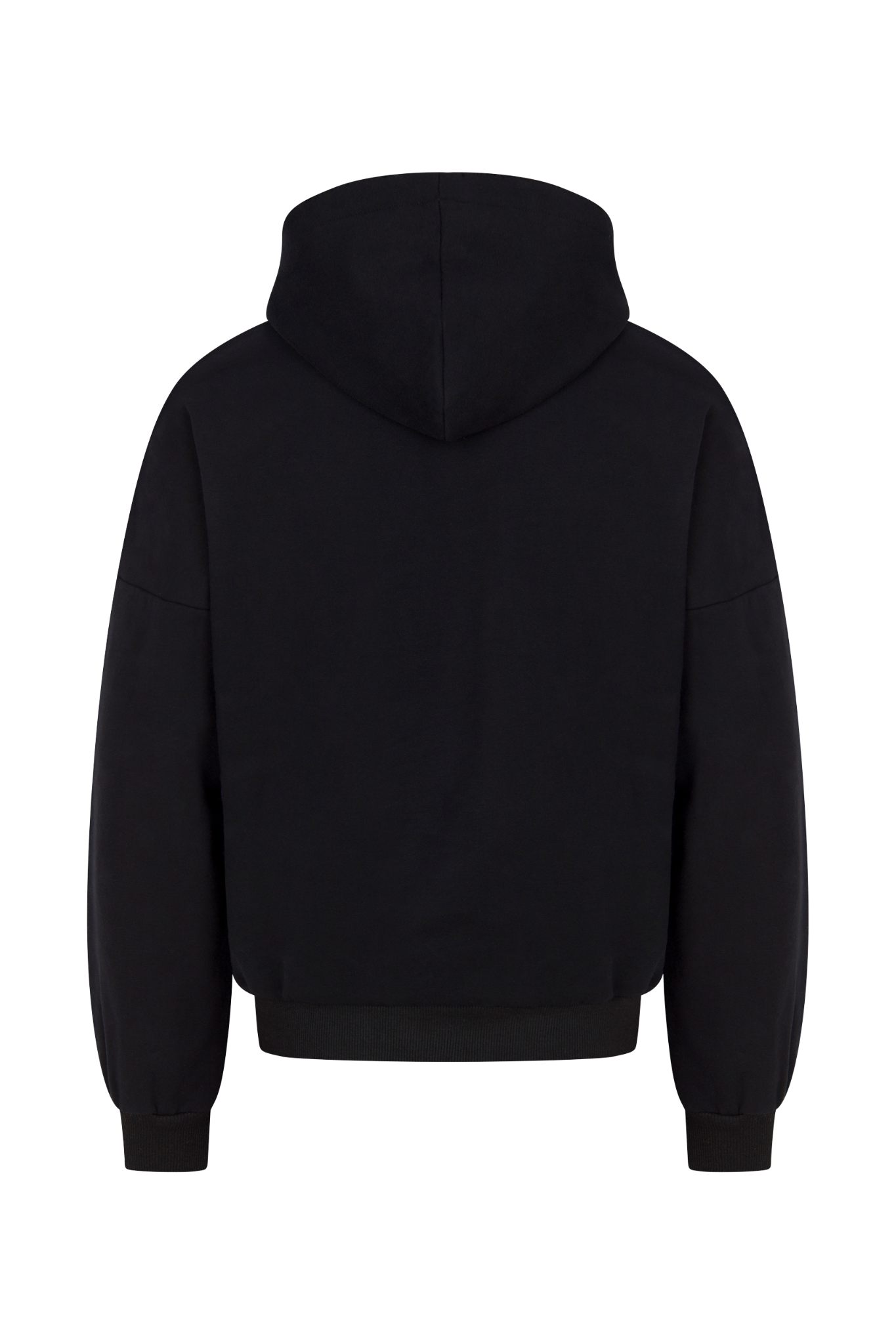 Oversize Hoodie Baumwolle - Schwarz 340gsm