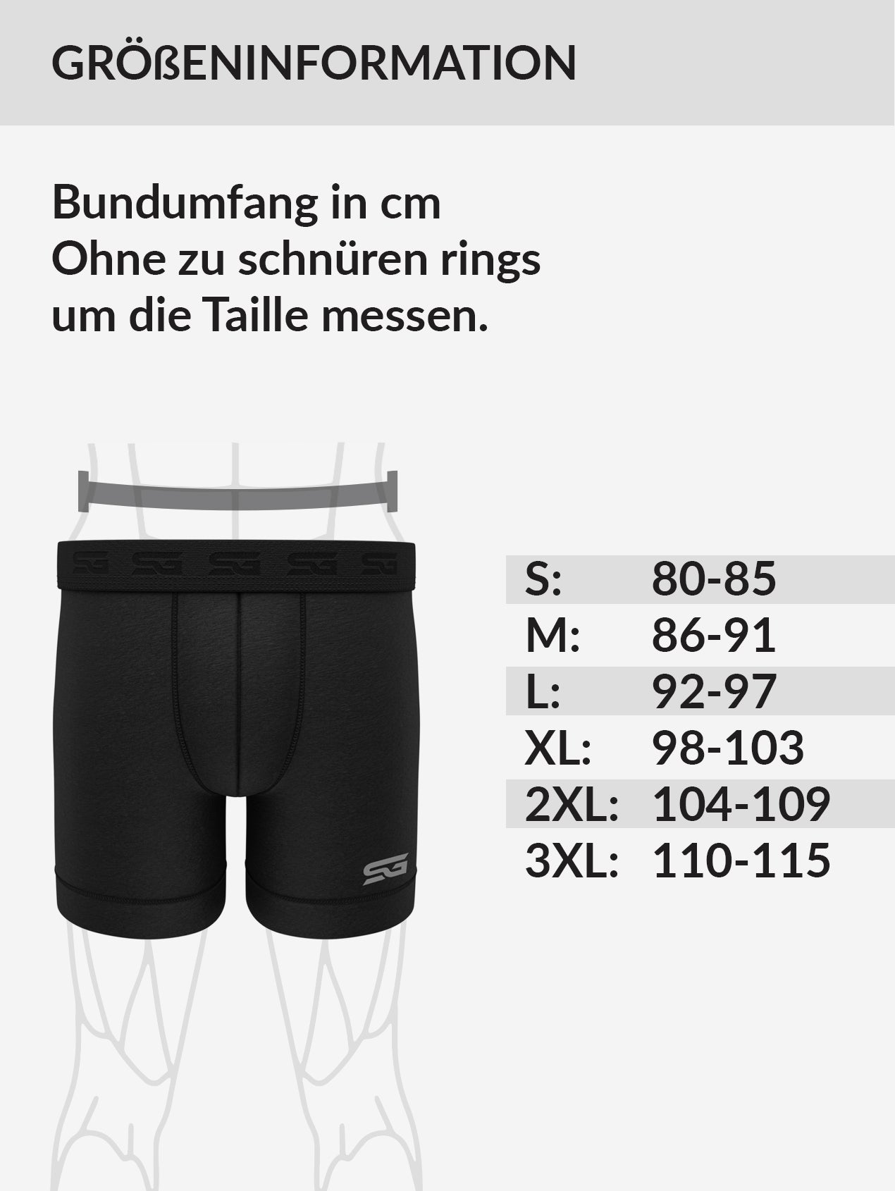 SPORT Boxershorts (2 -St.) mit längerem Bein - Schwarz