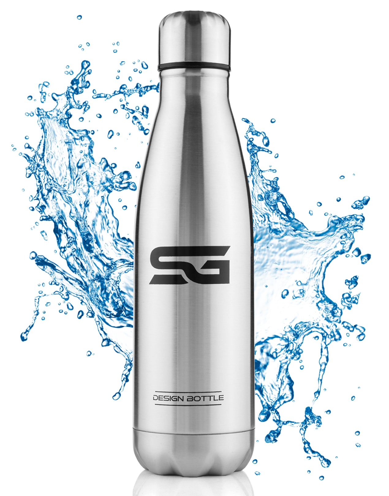 Design Wasserflasche aus Edelstahl
