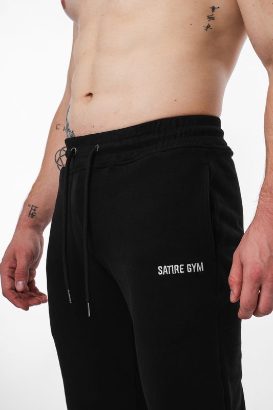 Loose Fit Sweatpants Cotton - Schwarz 340gsm