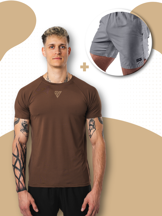 SG - Mesh (Braun) + SG-Shorts (Grau)