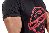 100% GESPRITZT T-Shirt schwarz - Satire Gym Fitness T-Shirt Gym wear 