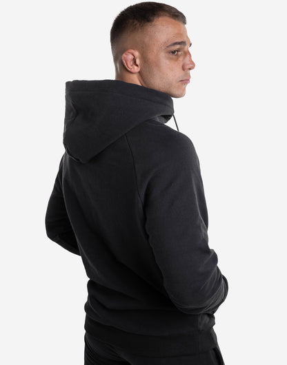 Hoodie aus Baumwolle - Schwarz