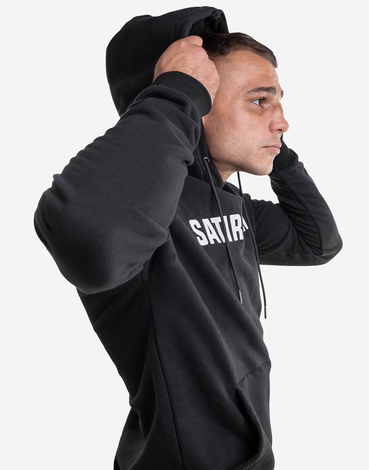 Hoodie aus Baumwolle - Schwarz